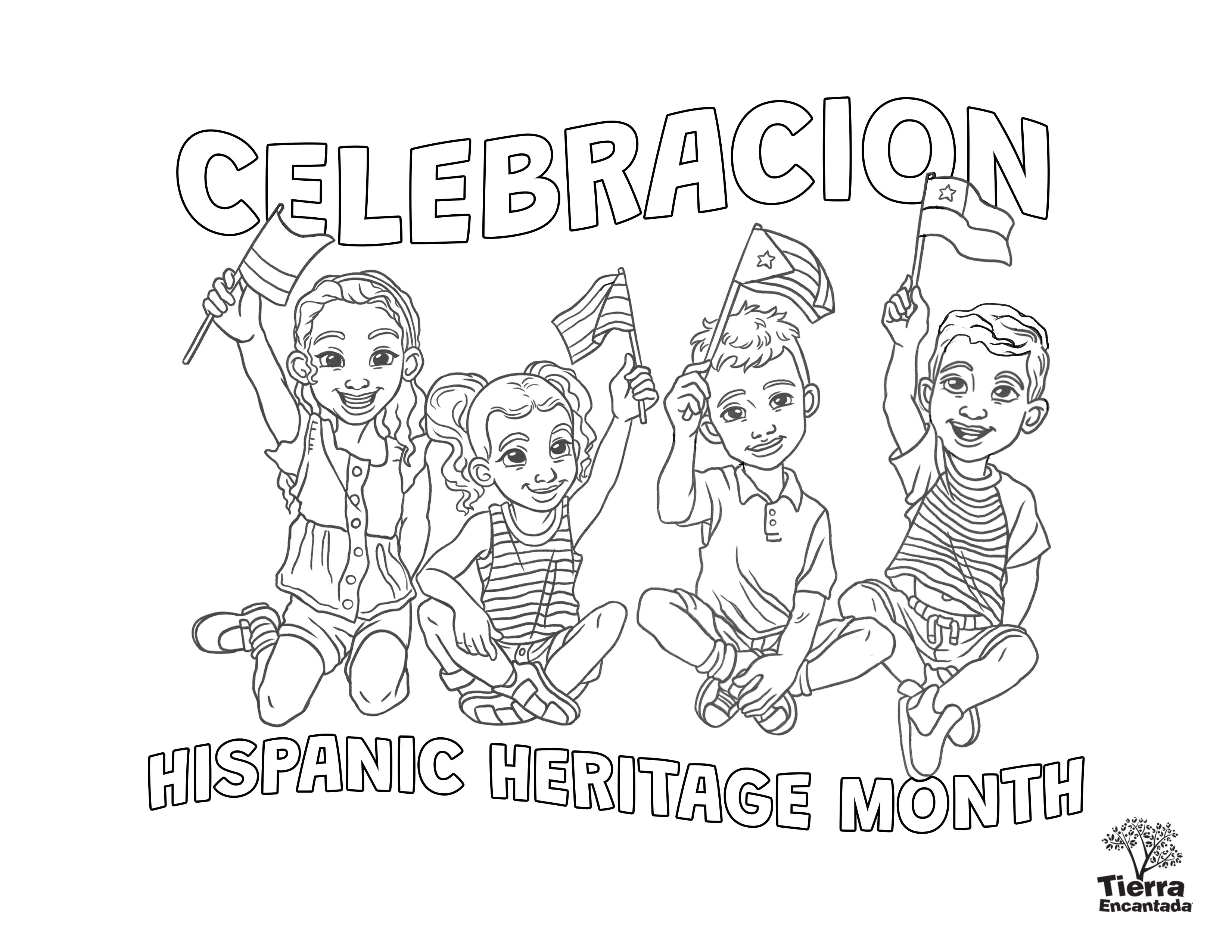 Hispanic Hertiage Month Coloring Page scaled